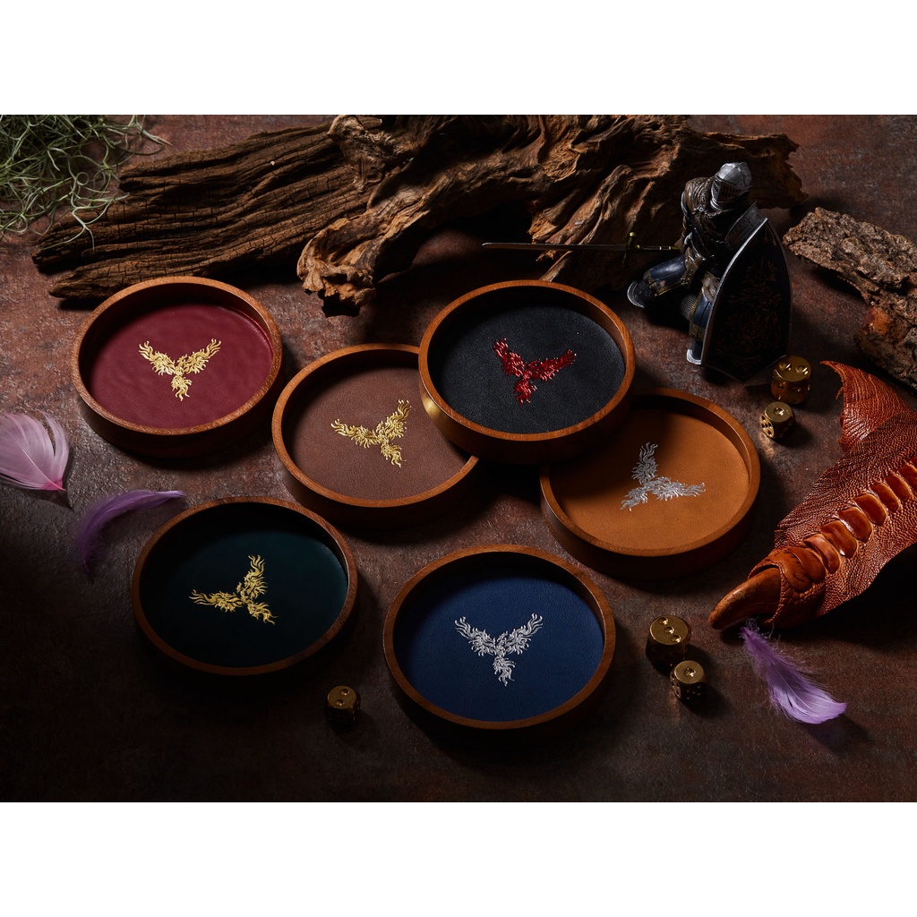 Phoenix Circle Mini Tray | ถาดไม้ ถาดทอย ลูกเต๋า Dice DnD D&D MTG RPG TRPG เกมกระดาน บอร์ดเกม Game Magic เมจิก