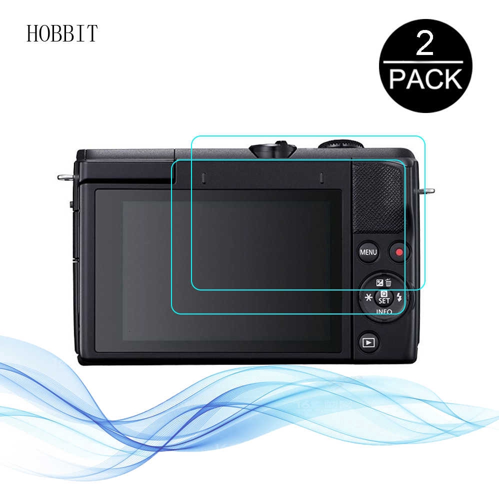 2 ชิ้นสําหรับ Canon EOS M200 M100 กล้องดิจิตอลกระจกนิรภัยจอแสดงผล LCD ป้องกันหน้าจอ 2.5D 9H HD