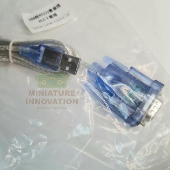 สายดาวน์โหลด PLC จีน PLC LX3U FX3U RS232 โหลดโปรแกรมบอร์ดจีน (หัวฟ้า-เขียว) (MI-Link-PLC data downlo