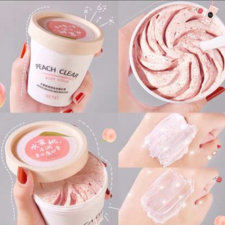 พร้อมส่ง สครับพีช สครับขัดผิว สครับตัว สครับกลิ่นพีช สครับผลัดเซลล์ผิว ของแท้ 100 %
