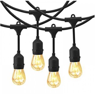 ขั้วยางกันน้ำไฟประดับ ระย้า E27 Water proof lamp holder string light ยกลัง 100 เมตร  ชนิดมีปลั๊กเสียบ