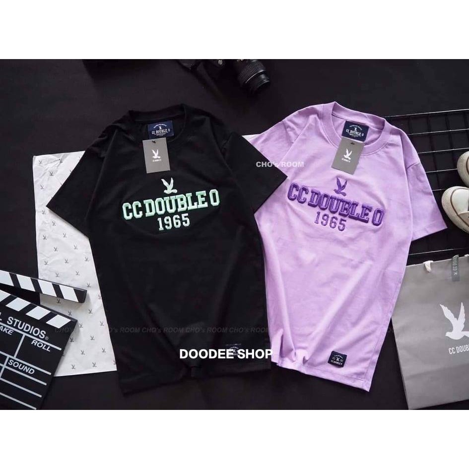 NEW เสื้อยืดแขนสั้น CC-OO No.49 งานปัก-งานป้าย ผ้าCOTTON 100% ใส่ได้ทั้งชายและหญิง