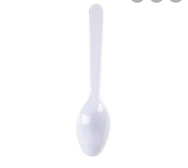 ช้อนพลาสติก (ช้อนรีน่า สีขาว)ดูสัอาด ถูกหลักอนามัย สวย ใช้สำหรับตักขนม ไอศครีม ขนมหวาน ยกแพค500ชิ้น - รูปที่ 3