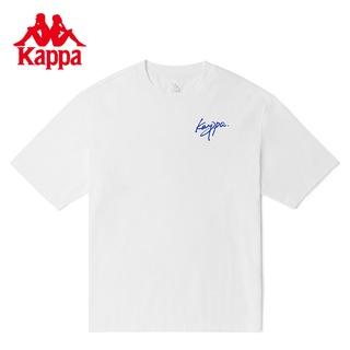 Kappa เสื้อยืดแขนสั้นลําลอง คอกลม พิมพ์ลาย แฟชั่นฤดูร้อน สําหรับผู้ชาย และผู้หญิง K0CX2TD08D