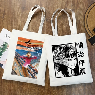 Tomie Junji Ito Suehiro Maruo Manga Horror Graphic Cartoon Print Shopping Bags Girls Fashion Casual Pacakge Hand Bag