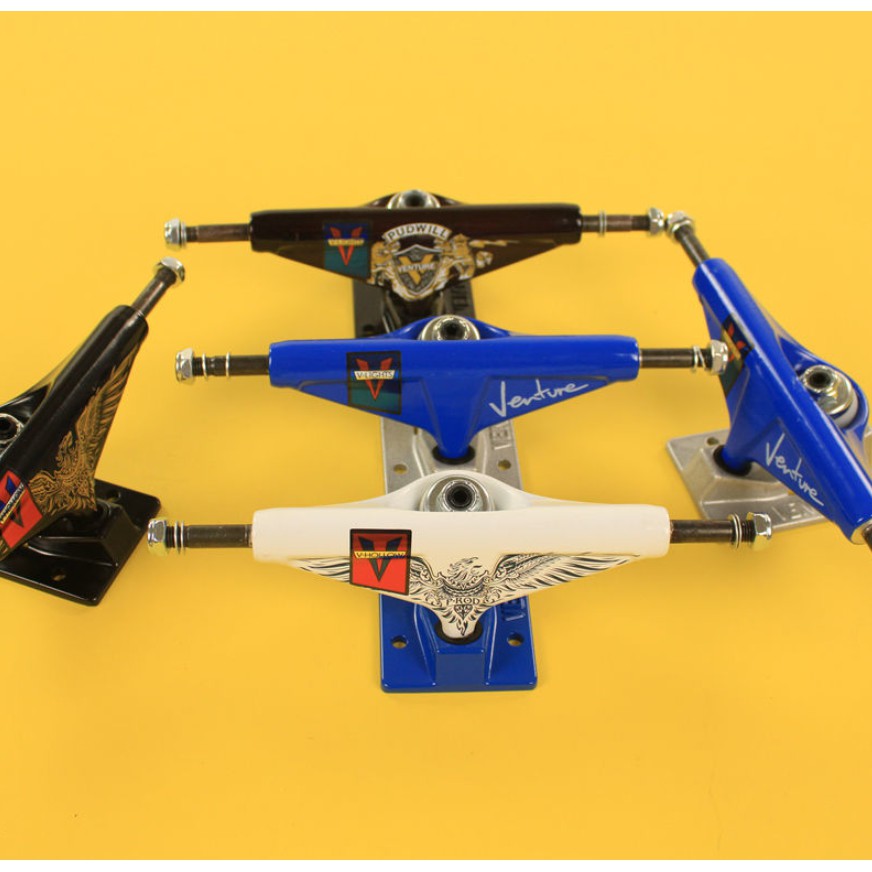 VENTURE รถบรรทุกสเก็ตบอร์ด ขนาด 139 มม. หรือ 5.25 นิ้ว แบบกลวงคู่ Pro พร้อมเครื่องมือ DIY และสลักเกล