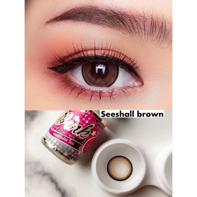 คอนแทคเลนส์ SeeShell Brown สีน้ำตาลขนาดตาโต มีสายตาถึง -7.00 ราคา ถูกที่สุด ดีลบีเคเค แกลเลอรีภาพที่ 6