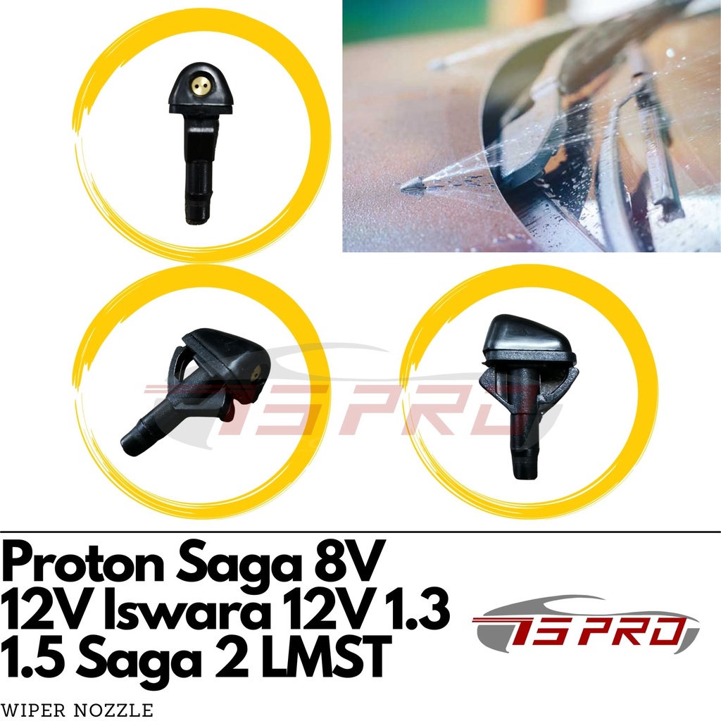 [1biji] [1 หน่วย] Proton Saga 8V 12V Iswara 12V 1.3 1.5 Saga 2 LMST หัวฉีดปัดน้ําฝนเครื่องซักผ้าน้ํา