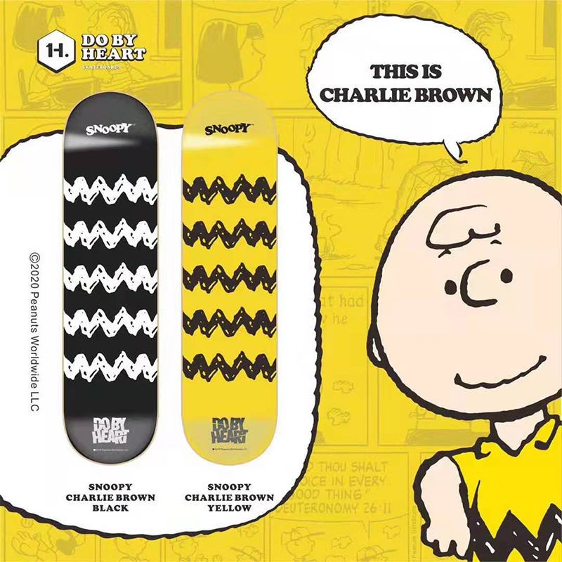 DBH X SNOOPY ดาดฟ้าสเกตบอร์ด บอร์ดสเก็ตบอร์ดคู่มืออาชีพพร้อมแผ่นไม้วี ...