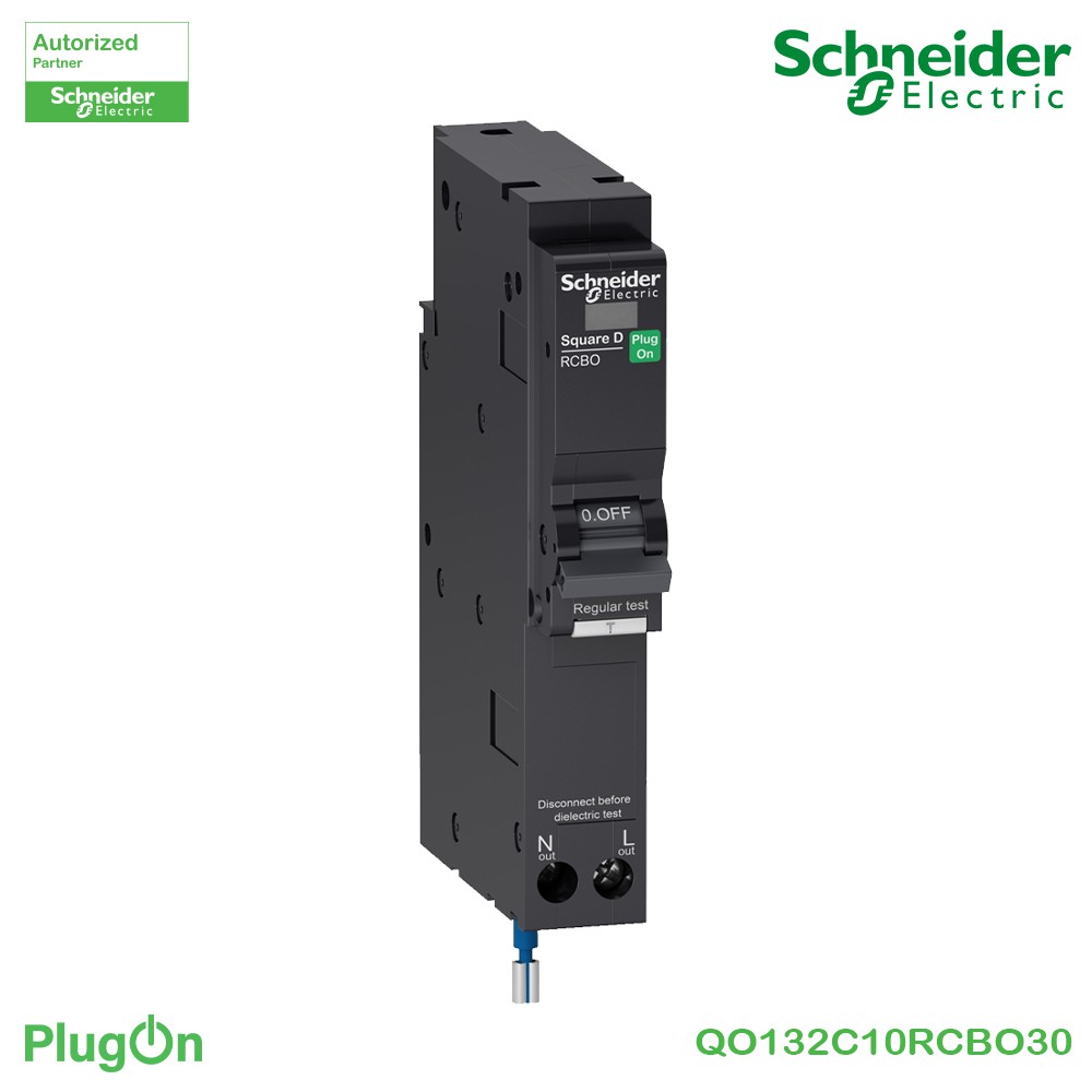 Schneider Electric - RCBO เซอร์กิตเบรกเกอร์ ลูกย่อยชนิด 32 แอมป์ 1 โพล 10kA_QO132C10RCBO30 ที่ร้าน PlugOn - รูปที่ 2