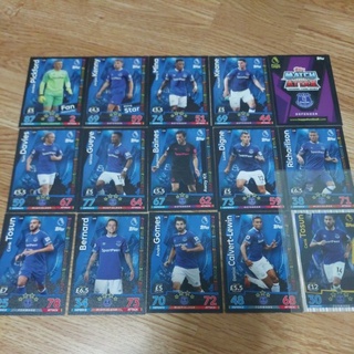 CARD FOOTBALL EVERTON Premier League 2018/2019(14ใบ