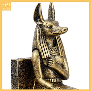 [Shiwaki] โมเดลเรซิ่นรูปปั้นอียิปต์ Anubis สําหรับตกแต่งโต๊ะทํางาน