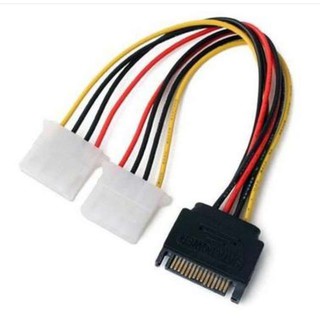 15 Pin SATA Male to 2 IDE Splitter Female Power Cable