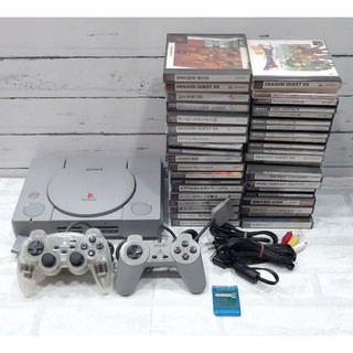 เครื่อง PS1 รุ่นอ้วน Playstation 1 เล่นแผ่นแท้เท่านั้น เล่นก๊อปไม่ได้ พร้อมแผ่นแท้ 10-100 แผ่น เสียบไฟไทยได้ พร้อมเล่น