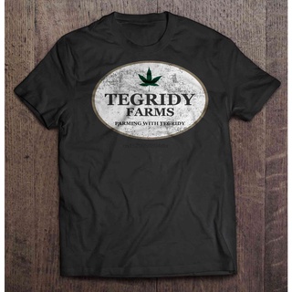 เสื้อยืดโอเวอร์ไซส์เสื้อยืด ลาย Tegridy Farms Farming With Tegridy Version2 สําหรับผู้ชายS-4XL