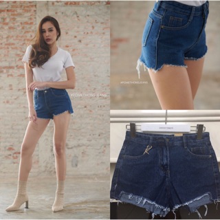 Jeans ขาสั้นสีเข้ม พร้อมส่ง