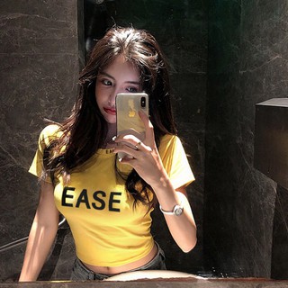 เสื้อยืด ครอป ลายEASE