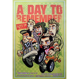 โปสเตอร์ วง ดนตรี A Day to Remember POSTER 24”x35” Inch American Rock Pop Punk Hardcore