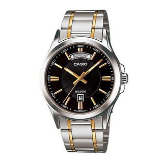 ﻿CASIO Gent quartz   นาฬิกาข้อมือผู้ชาย  Silver  Resin Strap รุ่น MTP-1381G-1AVDF