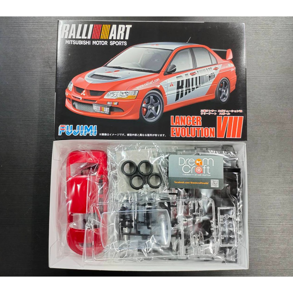 FUJIMI 1/24 Mitsubishi Rally Art Lancer Evolution VIII (โมเดลรถยนต์ Model DreamCraft)