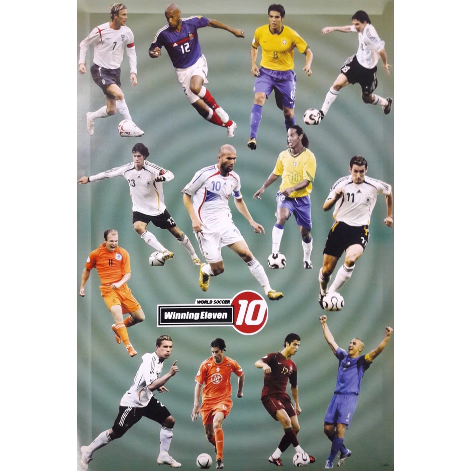 โปสเตอร์ นัก ฟุตบอล เกม วินนิ่ง Winning Eleven วินนิงอีเลฟเวน รูปภาพ  กีฬา football โปสเตอร์ ติดผนัง สวยๆ poster