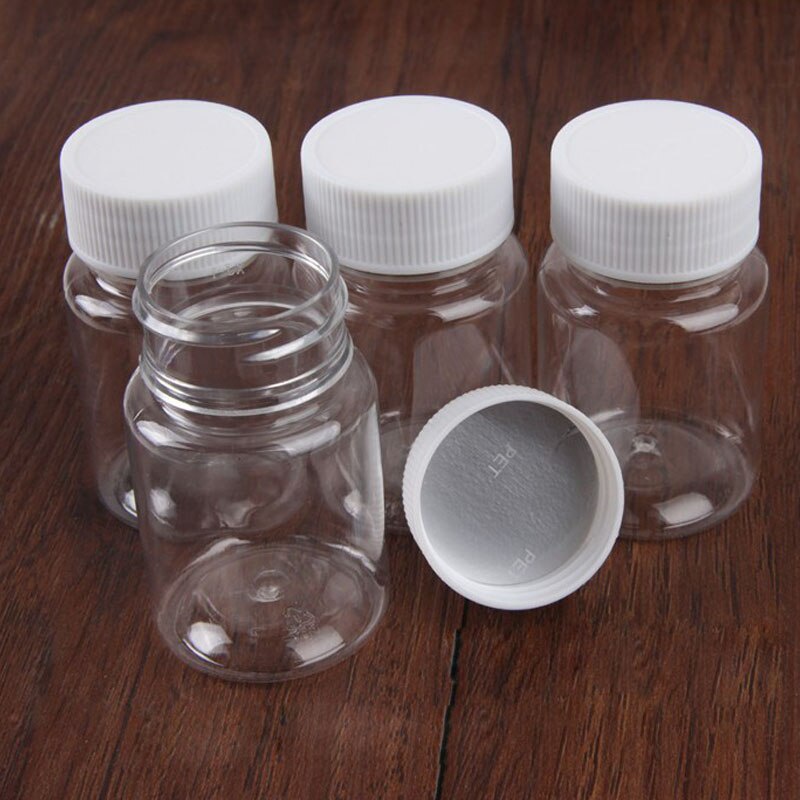 Yni 15ml/20ml/30ml/50ml พลาสติก PET โปร่งใสขวดเปล่าซีลผงยา Vial คอนเทนเนอร์ Reagent บรรจุขวด