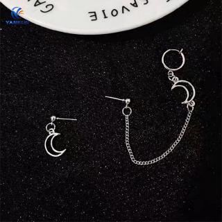 Fashion Hollow Five-pointed Star Love Moon Earrings Asymmetric Ear Clip