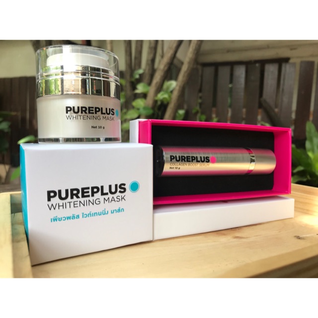 Pureplus whitening mask & Pureplus collagen boost serum