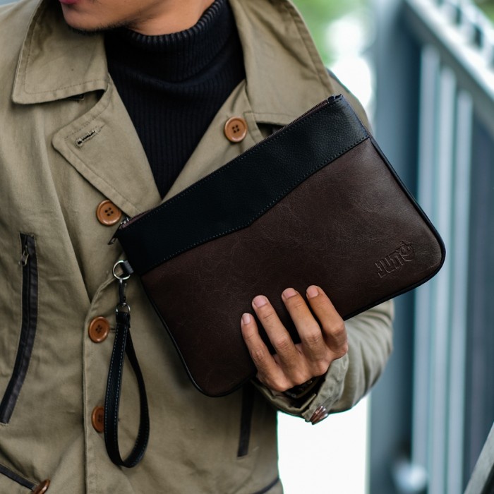 Juno Style Womens Clutch Bag / Mens and Womens Handbag / Pouch Wallet Handbag - Choco Coffee LATEST 