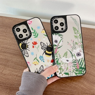 Casetify 【ดอกไม้ &amp; น้ําผึ้ง】เคสโทรศัพท์มือถือ TPU กันกระแทก ลายผึ้งน่ารัก แฟชั่น สําหรับ iPhone 14 Pro MAX 13 Pro 12 Pro MAX 11 Pro MAX