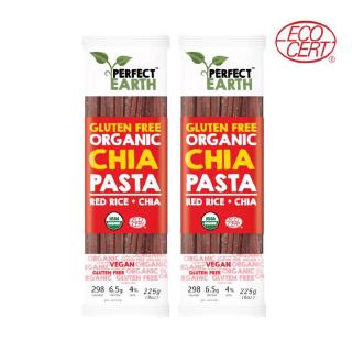 Perfect Earth พาสต้ากลูเตนฟรี ข้าวแดง Gluten Free Organic Chia Pasta Red Rice (2x225gm)