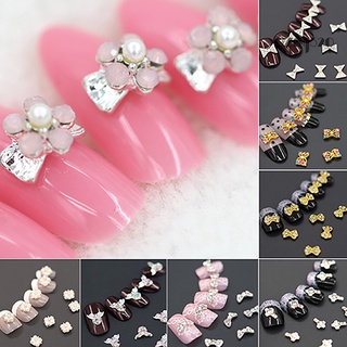 【AG】10Pcs 3D Alloy Manicure Glitters Rhinestone DIY Decorations Nail Art Tips Stickers