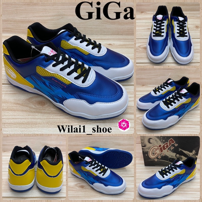 GiGa FG421 รองเท้าฟุตซอลกีก้า (37-44) สีขาว/กรม/ส้ม - รูปที่ 2