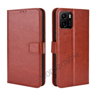 VIVO Y01 เคส Phone Holder Stand Case VIVO Y01 Y 01 เคสฝาพับ Wallet PU Leather Back Cover