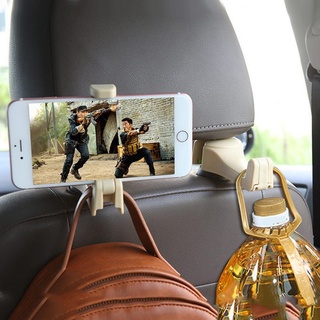 2 in 1Creative Car Headrest Hook with Mobile Phone Holder / Multifunctional Seat Back Racks / Car Smartphone Stand for Car