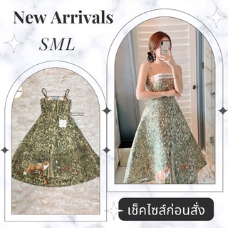 🧧จัดส่งฟรี🧧ชุดเดรสยาว Dress ออกงาน ชุดแซก เดรสกระโปรงยาว เดรสยาวสายเดี่ยว ชุดเดรสลายหมาป่า ชุดเดรสงานป้าย เดรสไปทะเล