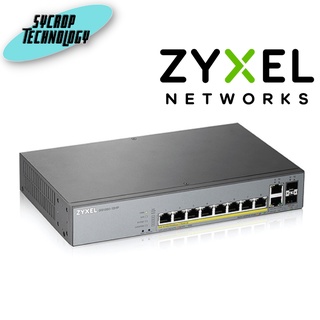 Zyxel GS1350-12HP - 8-Port Gigabit PoE+ L2 Web Managed Switch (130W) w/2 SFP + 2 GbE Uplink ประกันศูนย์