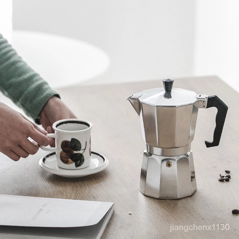 มอคค่าพอท หม้อต้มกาแฟ กาต้มกาแฟ เครื่องชงกาแฟ 3 ถ้วย/ 6ถ้วย หม้อต้มกาแฟเอสเพรสโซ่ กาต้มกาแฟสด อลูมิเนี S.H.PLUS thumbnail 8