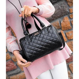 Mango Quilted bowling bag กระเป๋าถือหรือสะพายหนังนิ่มลายตารางทรง Speedy รุ่นคลาสสิคตลอดกาล