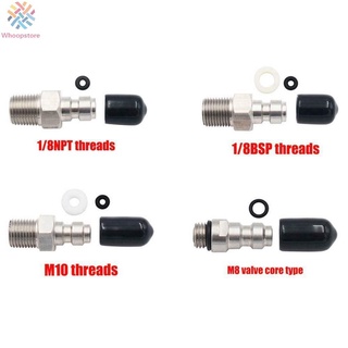 WHOOPS~Filled Nipple Kit M10 M8 Male One Way PCP Quick Stainless Steel 1/8 BSPP#whoopstore