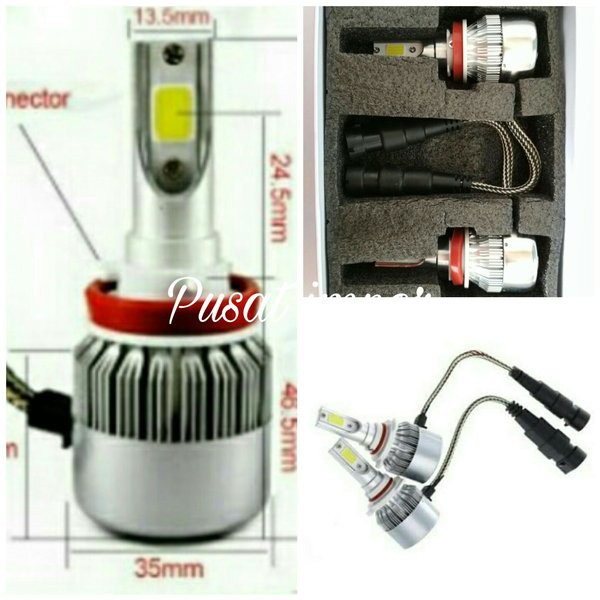 LED HEADLIGHT C6 36WATT LED H11 ULTRA BRIGHT - 1 ชุด