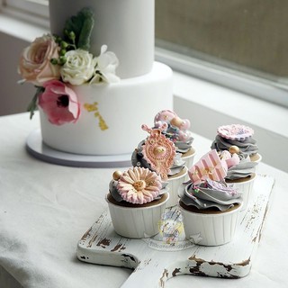 ถ้วยคัพเค้กกระดาษ สีขาว 98-100ใบ มีฝาปิด