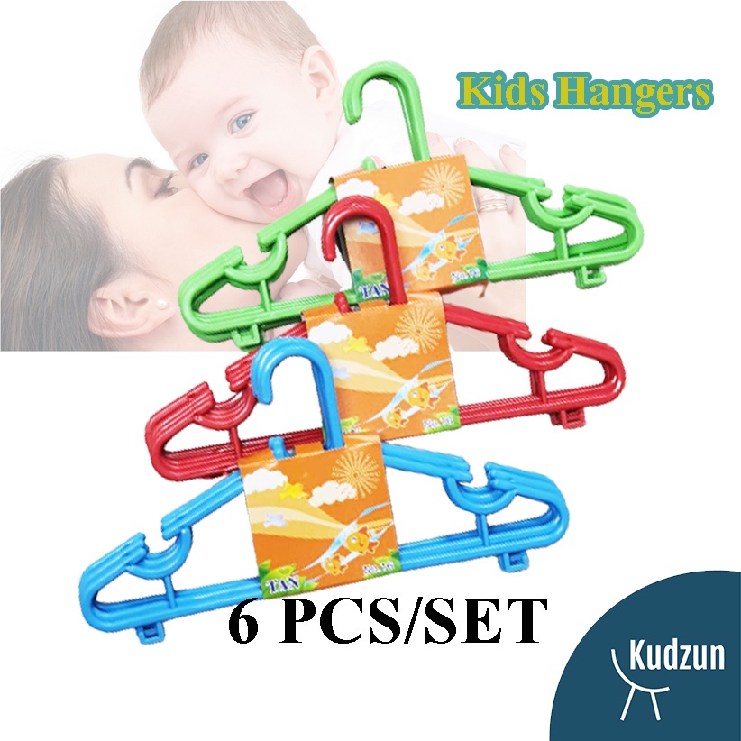 Kudzun ไม้แขวนเสื้อเด็ก คละสี แพค 6 ชิ้น Kudzun.....101