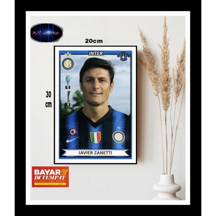 ZANETTI JAVIER WALL DECORTATION/ โปสเตอร์ INTER MILAN WOODEN/ โปสเตอร์ ZANETTI INTER MILAN JAVIER
