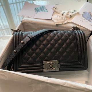 Chanel bay 10 นิ้ว 25cm caviar หนังแท้ เกรด original