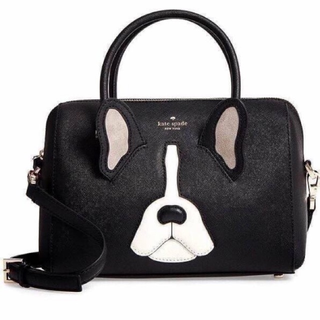 Kate Spade Women's Factory Ma Cherie Antoine French Bulldog Satchel Bag แท้💯