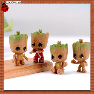 baby groot กรูท ของจิ๋ว หุ่นจิ๋ว โมเดลจิ๋ว ตุ๊กตากรูท แต่งหน้าเค้ก ของตกแต่งสวนจิ๋ว งานโมเดลน่ารัก ๆ กรูท groot model