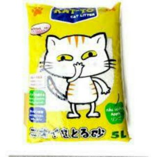 KAT-TO Cat Litter 5 L Apple แคทโตะ ทรายแมว กลิ่นแอปเปิ้ล 5 ลิตรx2