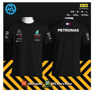 ใหม่ เสื้อยืด ลาย Mercedes Petronas F1 คุณภาพดี 2021