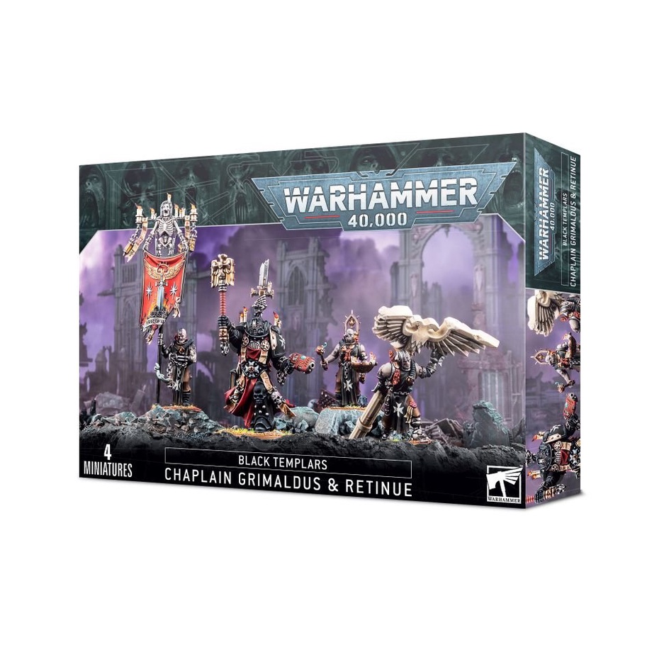 [GW พร้อมส่ง]WARHAMMER 40K: BLACK TEMPLARS: GRIMALDUS & RETINUE โมเดลเกม